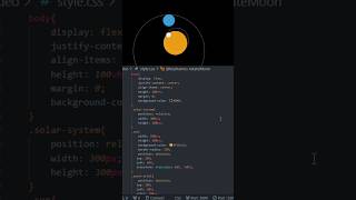 Tips-030 CSS Sun, Earth, and Moon Design #programming #ytshorts#trending#yutubeshorts #learnwebcode