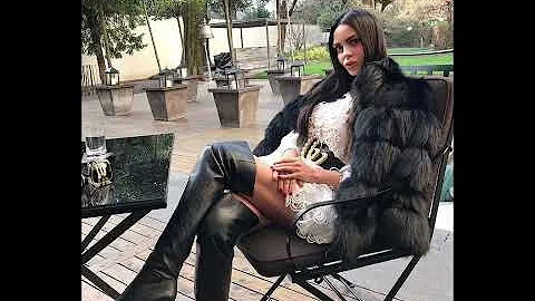 Attractive collection of leather and latex long thigh high heel boots for women and girls 2025