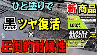 【呉LOOX】ひと塗りで白化した樹脂の黒ツヤ復活！高撥水性ルックスブラック&ブライト使ってみた！