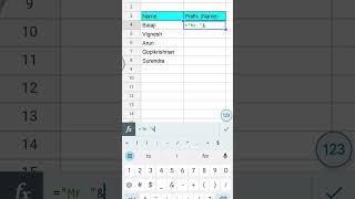 How to add prefix in Excel |Add prefix to name