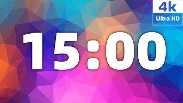15 Minutes Countdown Timer With Ticking Sound &Alarm Clock Sound.