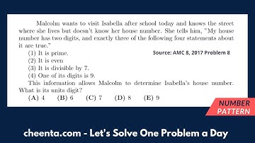 Number Pattern | AMC 8 2017 Problem 8 | Cheenta North America