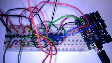 Interface 16 switches to arduino uno using only 5 digital pins (HEF4067BP)