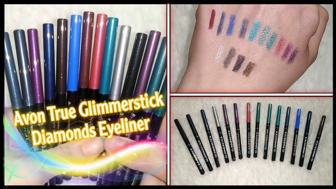 درجات محدد عيون افون ترو دايموندز جليمرستيك✨Avon Glimmerstick Diamonds Eyeliner✨ياروعة الوانه وثباته