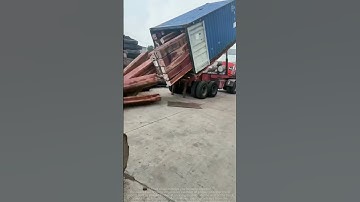 Container Tipping: Massive Timber Unloading in Action