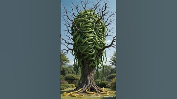 Legend has it that snakes grow from trees #snake #shortsfeed #python #tree