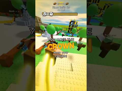 Got the crown in the last second again #roblox #tag