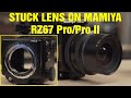 Quick fix  mamiya rz67 pro pro ii how to remove a stuck lens