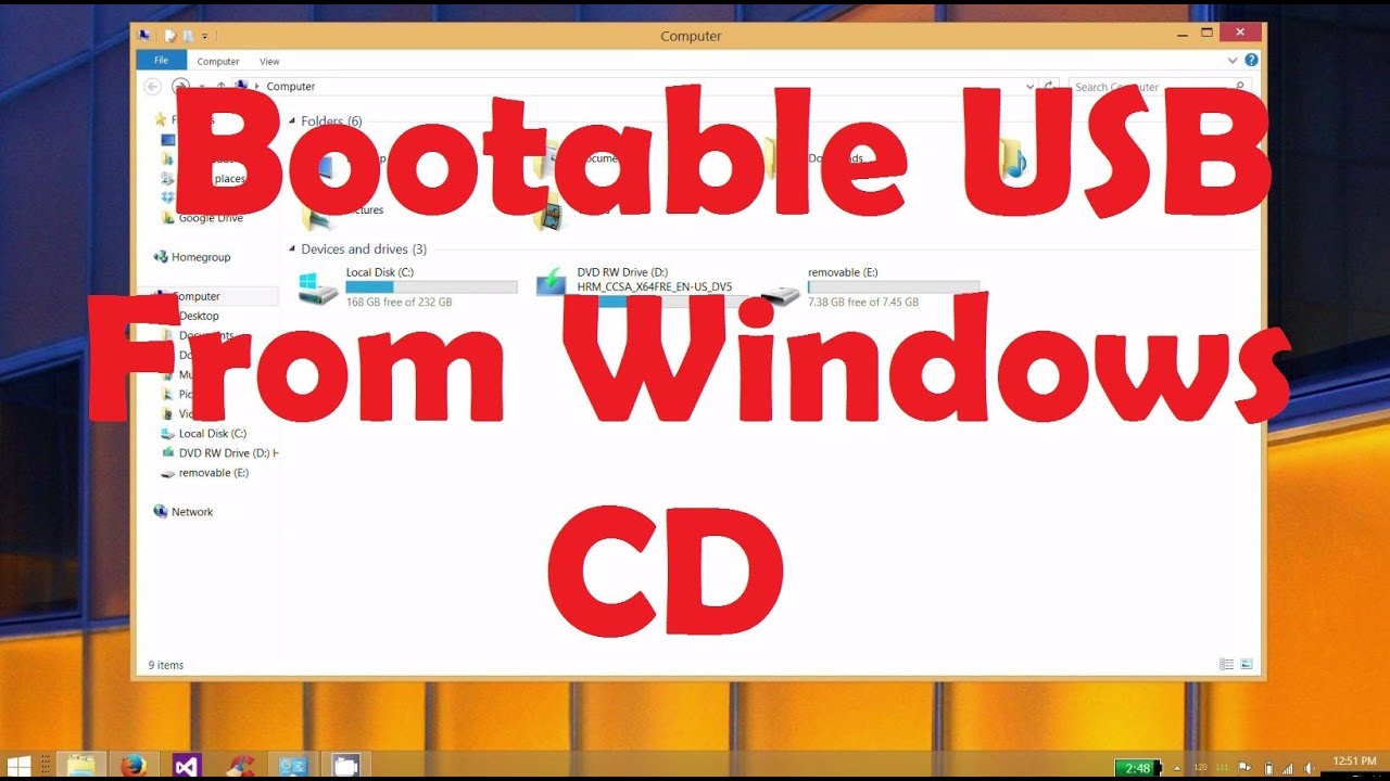 Make Bootable USB ANY Windows CD or Copy an Bootable USB without Downloading Software YouTube