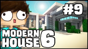 Minecraft Lets Build: Modern House 6 - Part 9