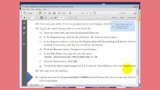 How To Submit Access Assignment - Export To Excel