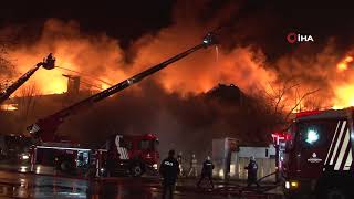 Zeytinburnu’nda Alev Alev Yanan Fabrika Böyle Çöktü