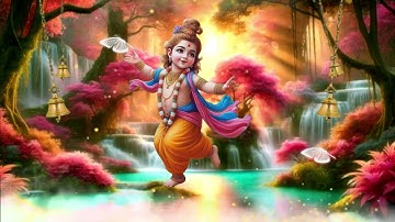Litel Kanha Devotional Background Video Asha Gfx