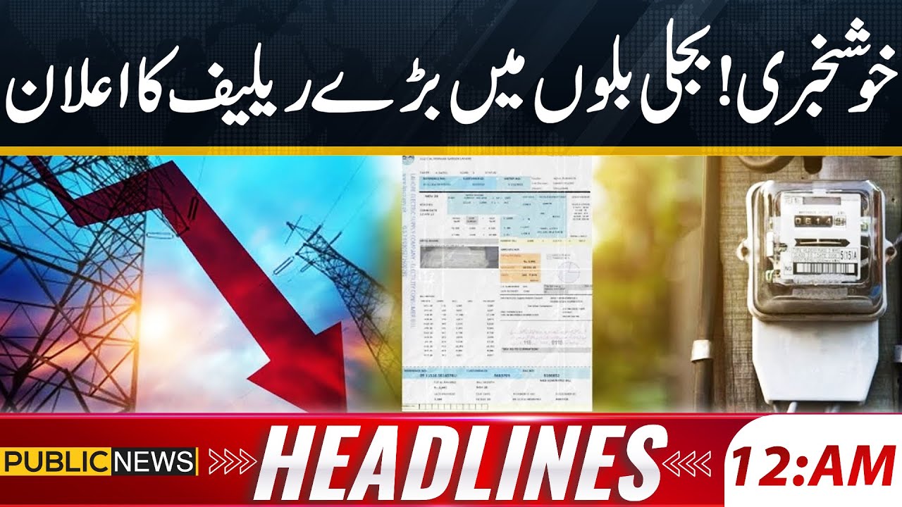 Good News! Electricity Prices Dropped | 12 AM News Headlines | Public News