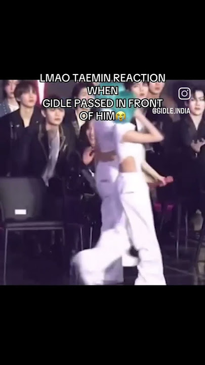 Taemin reaction when they passed in front of him | mama award #gidle #kpop #taemin mamaaward #fypシ゚