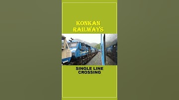 #Shorts Konkan Railways Single Line Crossing