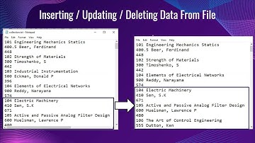 File Handling | Trick to Insert / Update / Delete a Record From Sequential File