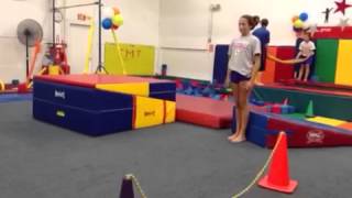 Hannah's awesome round off back hand spring