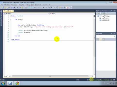 Tutorial di Visual Basic 2010: il tipo di dati String