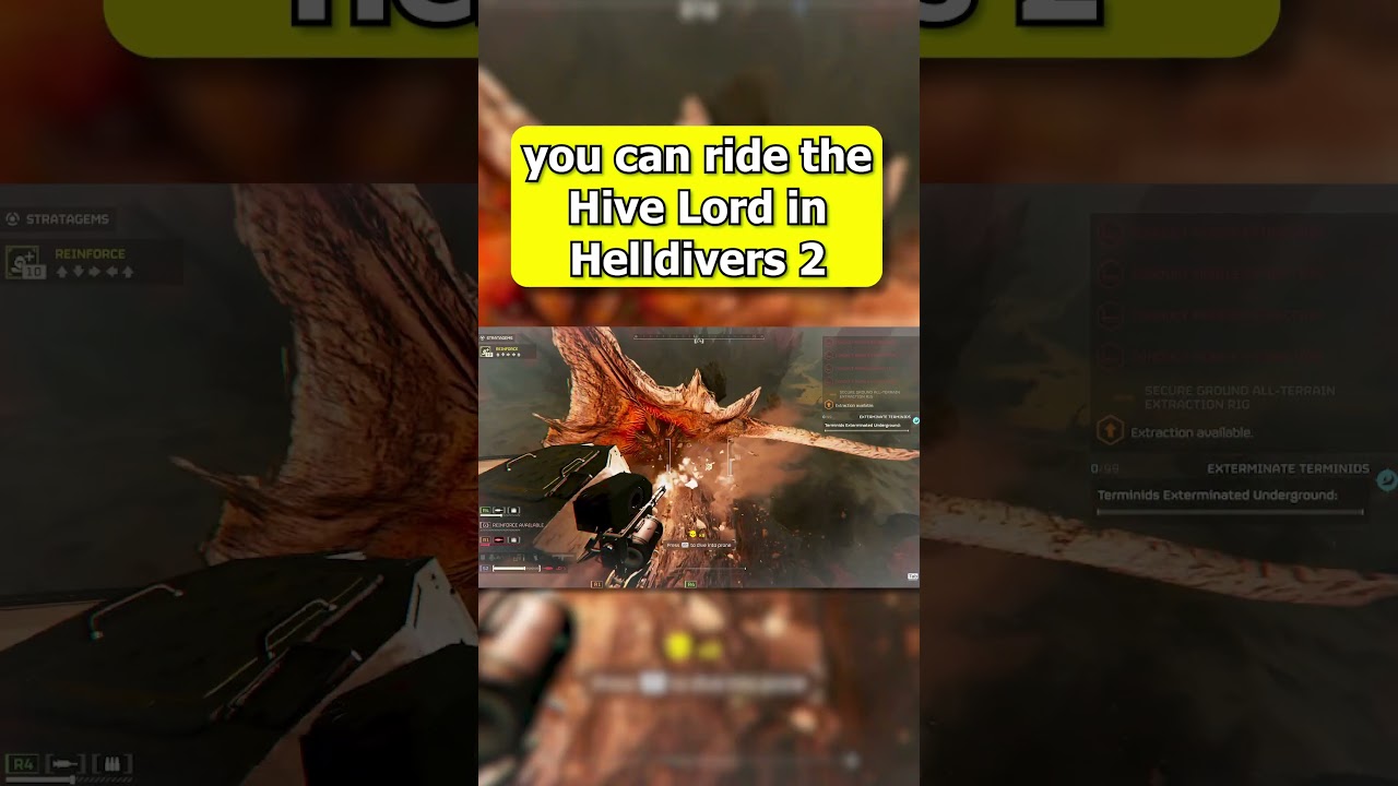 Riding A New Hive Lord in Helldivers 2  