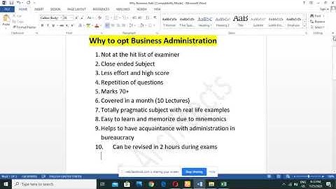 business administration lecture for css