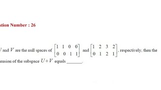 Celebrity GATE MATHEMATICS 2017 Q.26 (from Linear Algebra) Profile