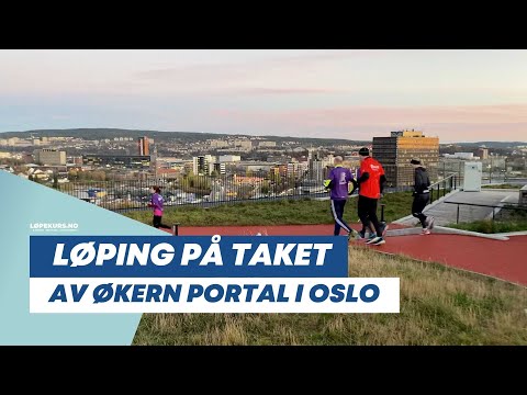 Løping på taket av Økern Portal i Oslo | Bedrift-løpekurs med Telia