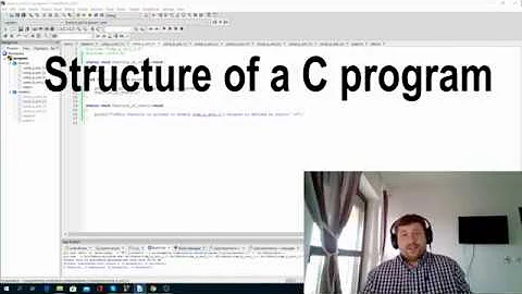 Structure of a C program/project, 2020, with example