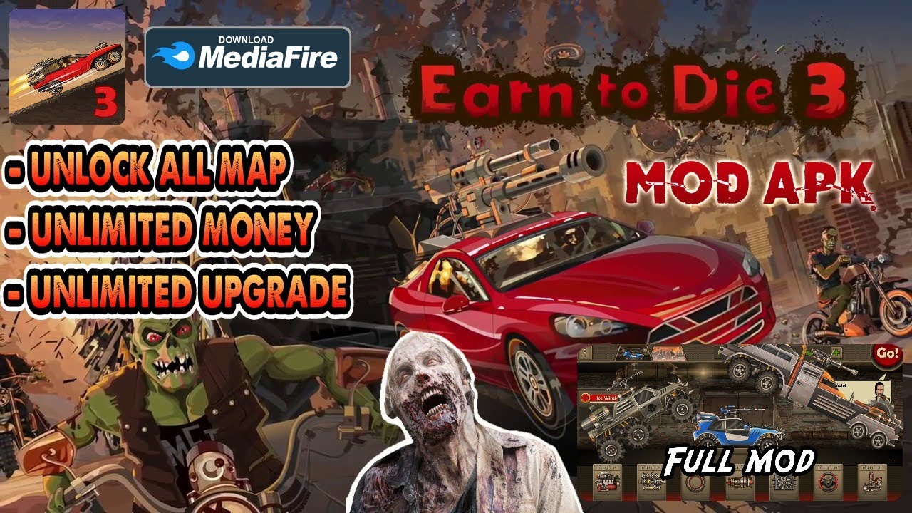 Earn to Die 3 Mod Apk Terbaru Unlimited Money &