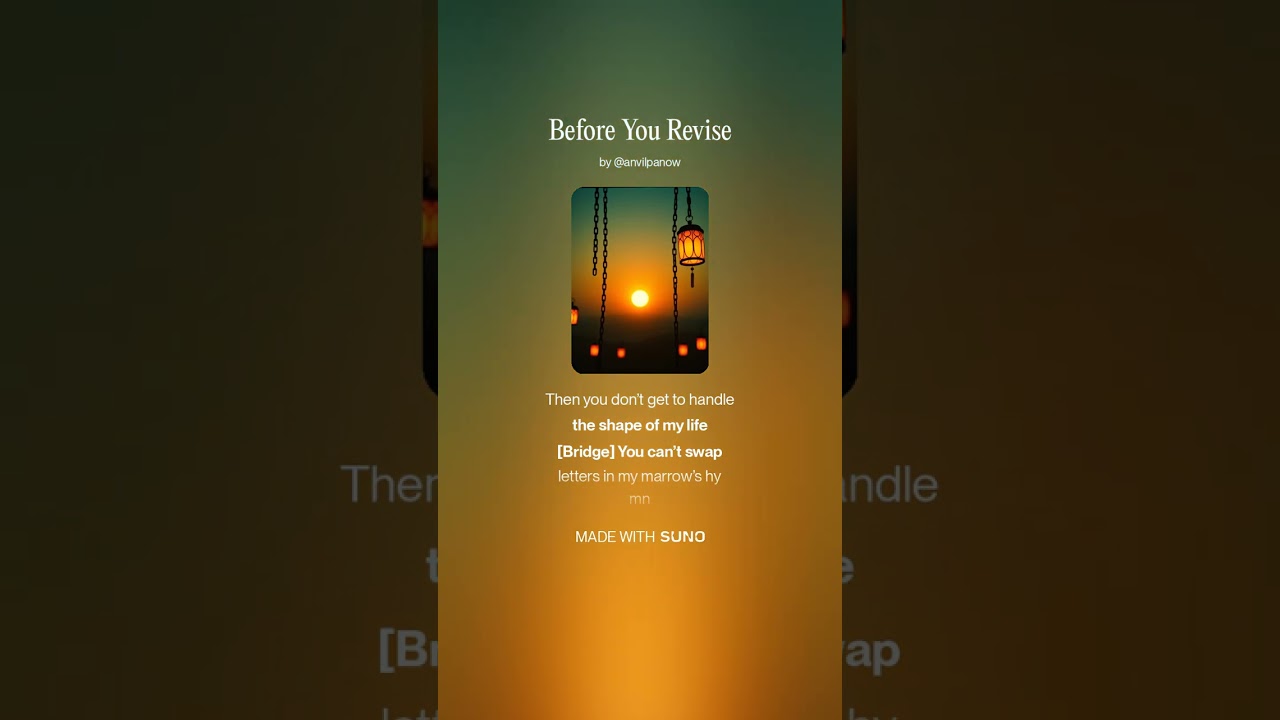 Anvil Panow Before You Revise