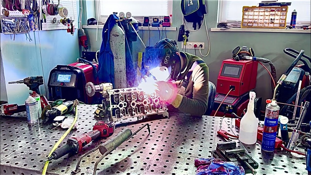 ГБЦ сварка 🔧 межседельной трещины 🛠 коллекторных отсеков — одна из самых сложных работ, работа секс 