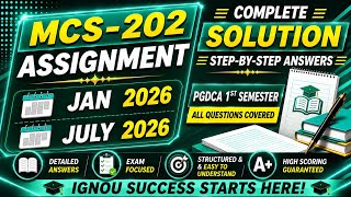MCS-202 Assignment Jan 2026 & July 2026 | Complete Solution | PGDCA 1st Semester | IGNOU
