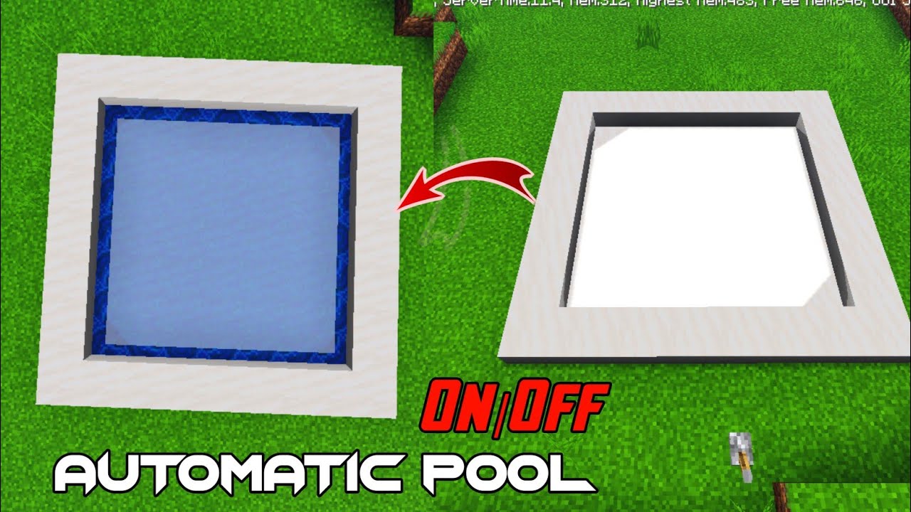 How To Make Automatic Pool in Minecraft | Minecraft Working Auto Pool ...