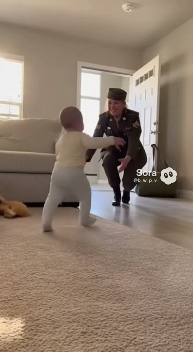 Best Welcome Home EVER! Baby, Dog, and Military Mom Reunion ❤️