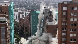Hochhaus in Medellin gesprengt