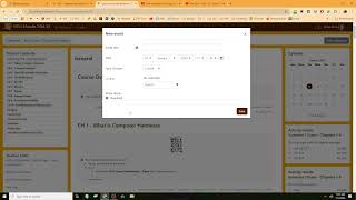 Posting Class to your Moodle Calendar