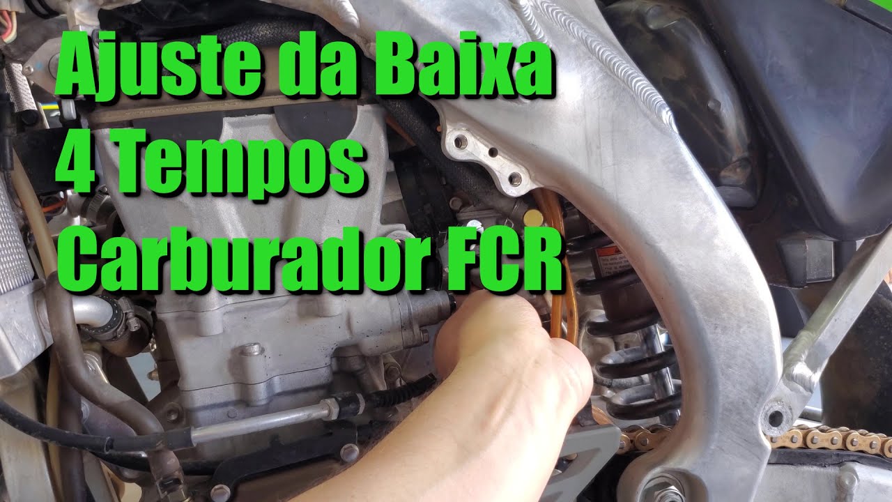 Ajuste da marcha lenta da 4 Tempos - Carburador FCR - CRFLAT