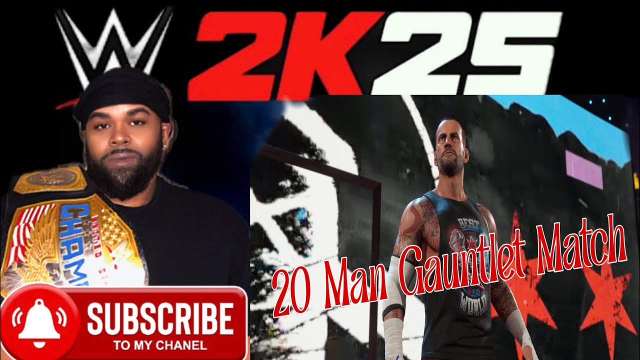 (Wwe 2k25) Can CM Punk Win 20 Man Gauntlet Match