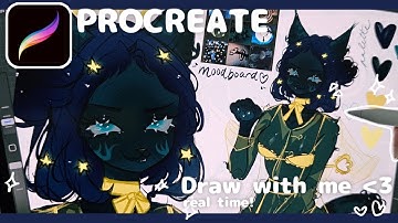 draw with me ˚｡⋆ full procreate process [real time + chill music] commissioned art, furry art