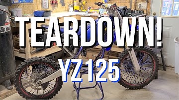 YAMAHA YZ125  REBUILD- 2 STROKE TEAR DOWN- THIS BIKE IS DESTROYED!! PART 2