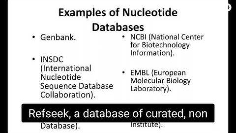 nucleotide databases