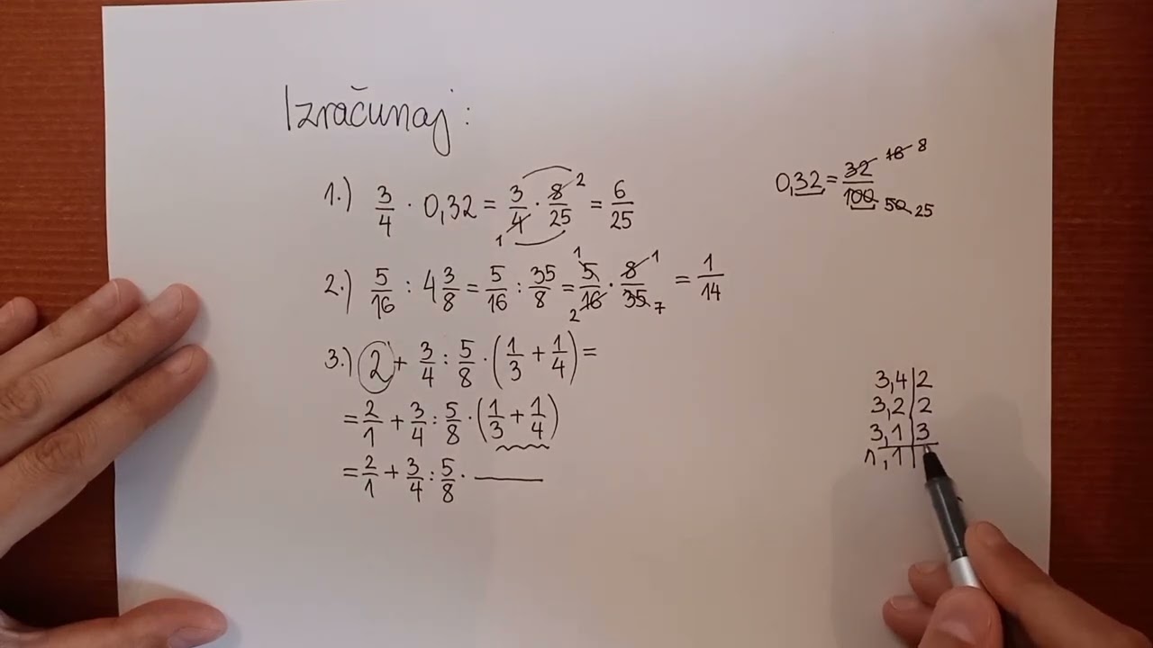 Množenje i dijeljenje razlomaka