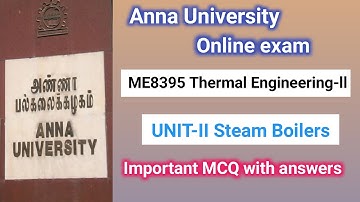 ME8595 Thermal engineering II MCQ | UNIT 2 | Anna university online exam FEB 2021