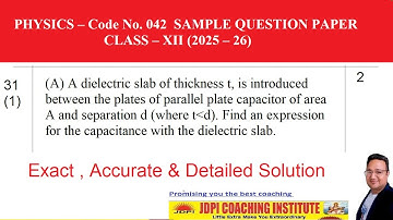 A dielectric slab of thickness t, is introduced between the plates of parallel plate capacitor of