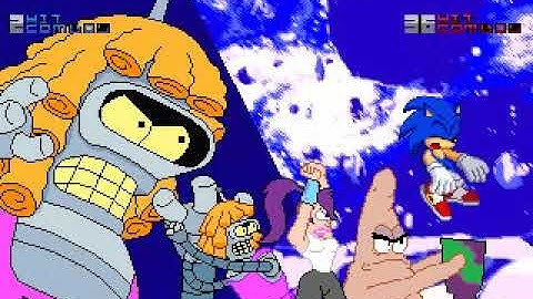 MUGEN Request: Team Spongebob V2 Vs Team Bender (4v4 Simul)