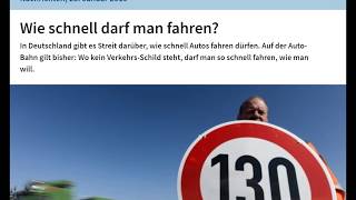 【読解】中級ドイツ語ニュース１６：どれぐらいの速度で走行すべき？“Wie schnell darf man fahren?“