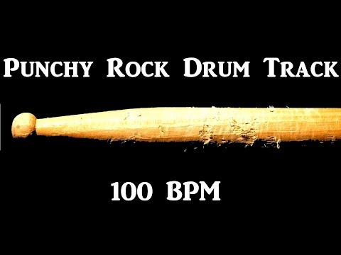 punchy-rock-drum-track-100-bpm-bass-guitar-backing-beat-drums-only-#291