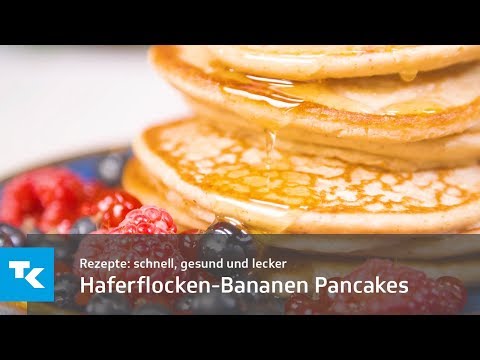 HAFERFLOCKEN PFANNKUCHEN / Oat Pancakes - 3 Zutaten - gesund, vegan, lecker & schnell. 