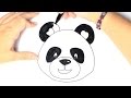 How to draw a panda for kids  easy and step by step