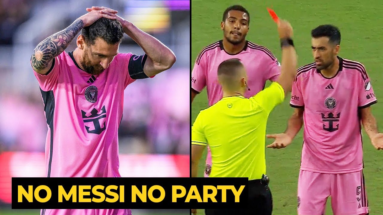 Inter Miami lost 61 against Cincinnati and Sergio Busquets RED CARD